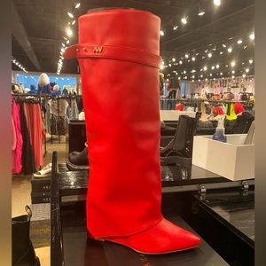 Azalea Wang Fold Over Wedge Boots